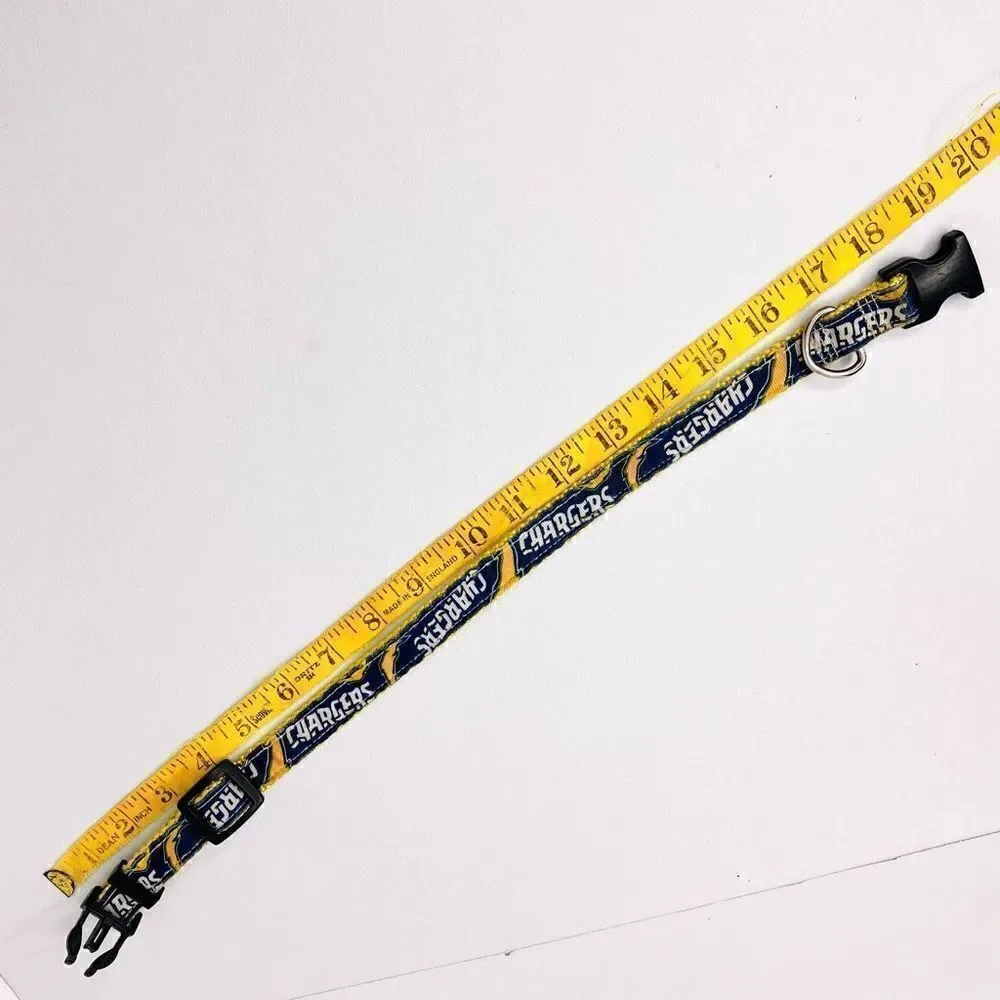 LA Chargers Dog Collar In Blue & Yellow